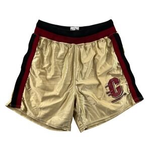 Vintage 90s Speedline Pro Pak Gold Maroon Shiny Dazzle Athletic Shorts Youth L